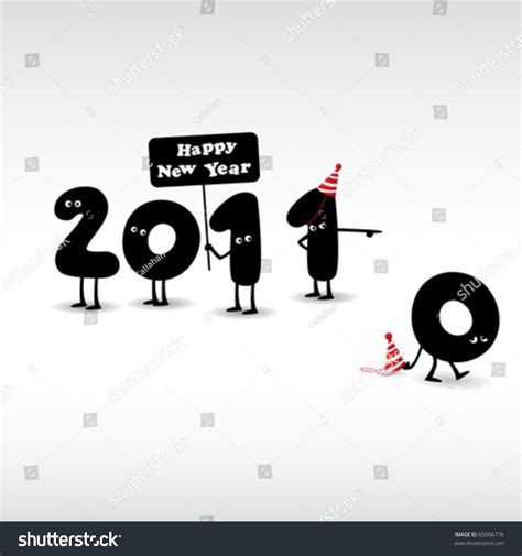 Funny New Years Eve Greeting Card Stock Vector 65006776 - Shutterstock