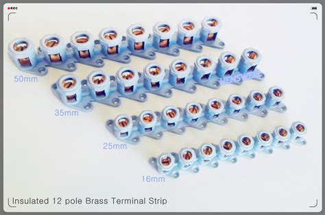 8 Position Single Row Brass Terminal Strip 8 Pole Single Row Terminal