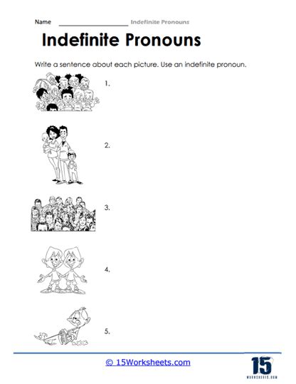 Indefinite Pronouns Worksheets 15