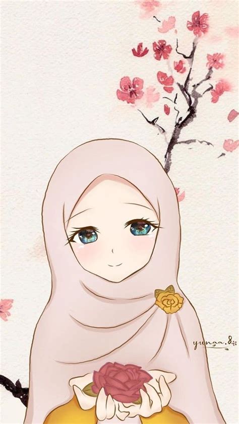 Cute Hijab Anime Girl Wallpapers Wallpaper Cave