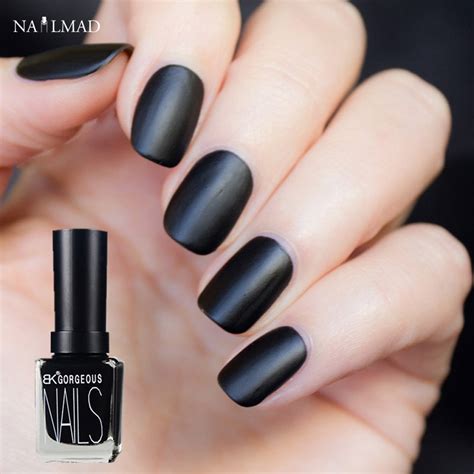 1 Bottle 15ml Black Color Matt Nail Polish Frosted Matte Nail Lacquer