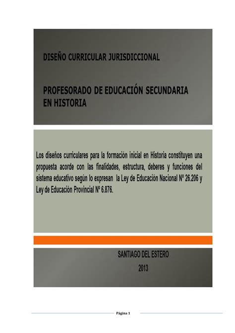 PDF DISEÑO CURRICULAR JURISDICCIONAL Fundamentación de los