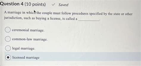 Solved Question Points Saveda Marriage In Which The Chegg