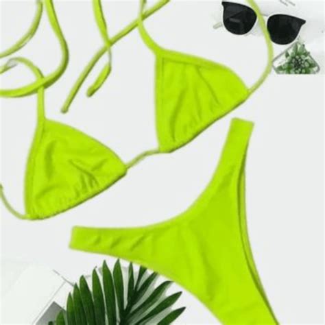 Cortininha Hang Gliding Bikini Fio Dental Moda Praia Shein Usa