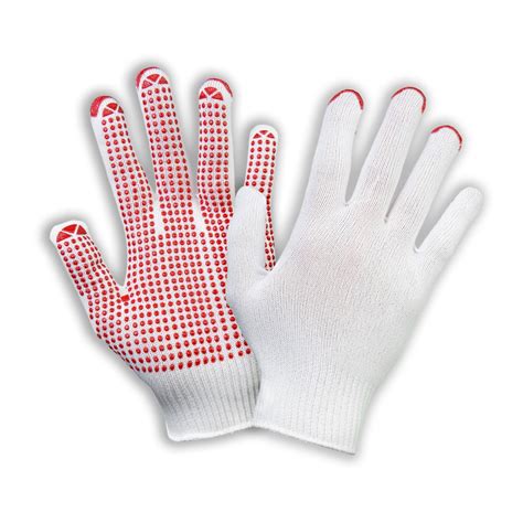 Synthetic safety gloves,thin,with PVC dots - Glovita.hu