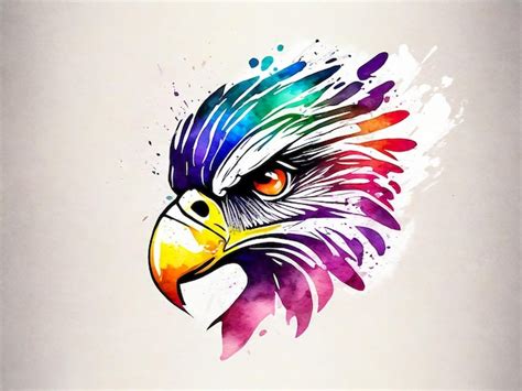 Premium AI Image | colorful logo of hawk hawk ilustration