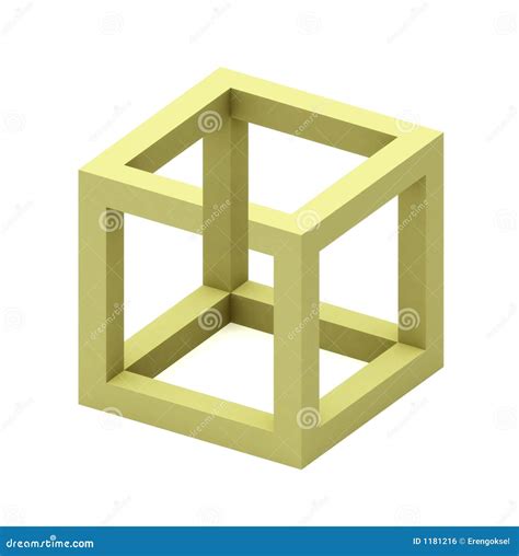 Impossible Cube Optical Illusion Cartoon Vector CartoonDealer