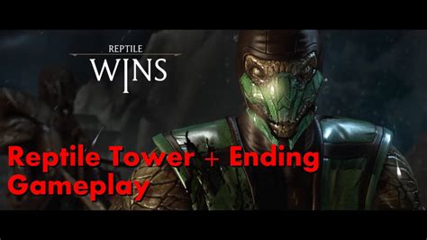 Mortal Kombat X Klassic Skin Reptile Klassic Tower Playthrough Ending