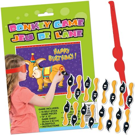 Pin The Tail On The Donkey Game For 16 Kids Party Games Pin Etsy Uk