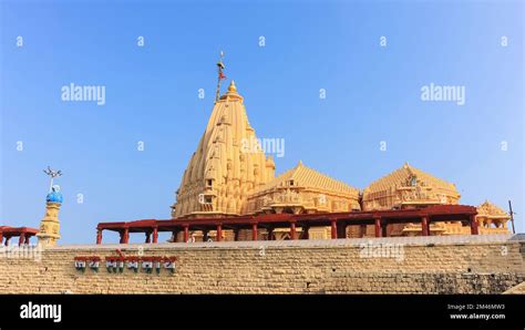 View of Somnath Temple From Beach Side, Somnath, Gujarat, India. Most ...