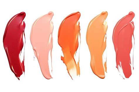 Premium AI Image Close Up Of Lip Product Isolated On White Lipstick In Shades Of Red Nude And