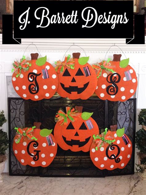 Burlap Pumpkin Door Hanger By Jbarrettdesigns On Etsy