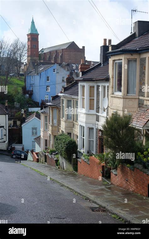 Vale Street Totterdown Bristol England UK One of the steepest streets in the country Stock Photo ...