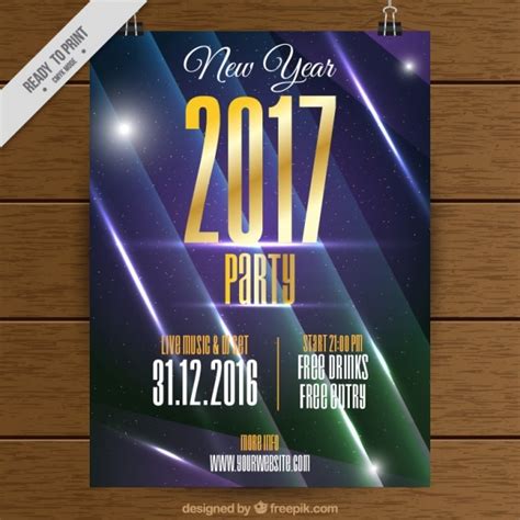 Abstract Party Brochure Of 2017 Vector Free Download