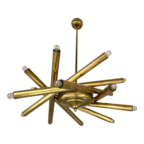 Vintage S Brass Sputnik Chandelier At Stdibs S Chandelier