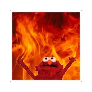 HELMO Square Sticker Funny Meme Decal HELL Fire Brimstone - Etsy