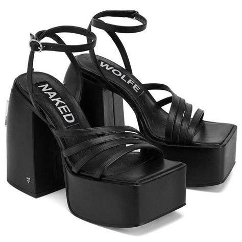 Naked Wolfe Women S Black Sandals Depop