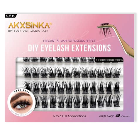 Akxsinka Cluster Lashes C Curl Diy Lash Extensions Weightless