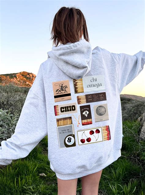Chi Omega Matchbox Sweatshirt // Aesthetic Sorority Matchbox Hoodie