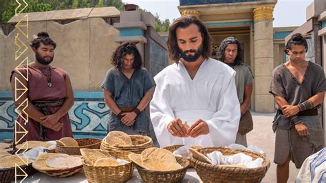 Jesus Christ Administers The Sacrament Nephi