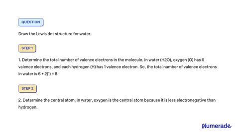 SOLVED: Draw the Lewis dot structure for water.