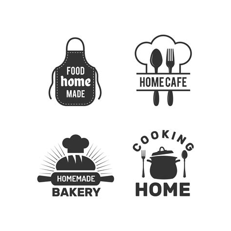 Homemade Food Logos Kitchen Cooking Symbols 3540873 Vector Art At Vecteezy