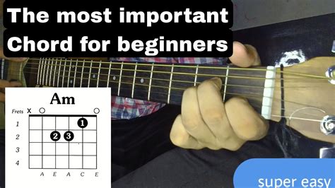 A Minor Chord Guitar Tutorial The Most Important Chord For A Beginner Youtube