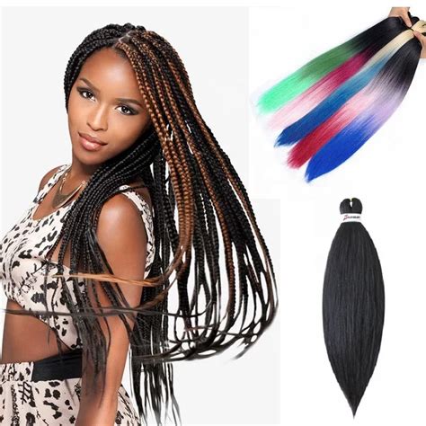 26inch 20inch Easy Braids Prestretched Ez Braiding Hair Hot Water Setting Yaki Straight Soft