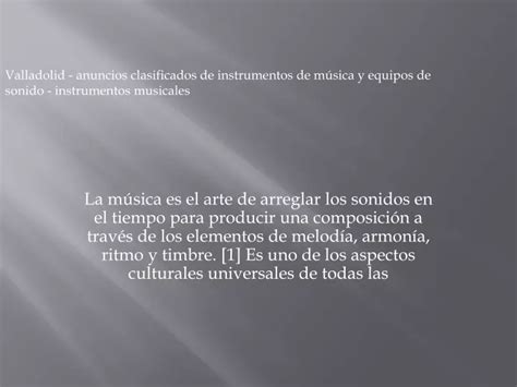 PPT Valladolid anuncios clasificados de instrumentos de música y