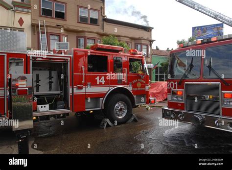 San Diego Fire Rescue Truck 14 And Engine 201 On Scene At A Structure