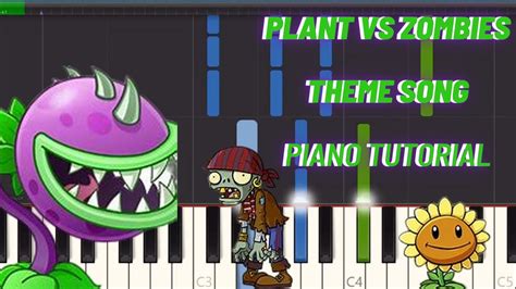 Plant Vs Zombies Loonboon Synthesia Piano Tutorial With Sheet