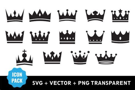 Crown Silhouette Icon Bundle Svg Graphic by vectorbundles · Creative ...