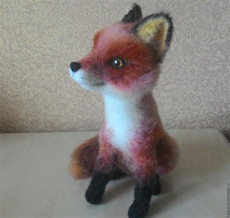 Лис Феликс интерьерная игрушка | Валяние, Игрушки, Лисенок