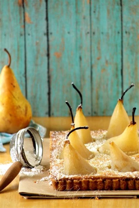 Pear And Almond French Tart With Poached Pears All Thats Jas Recipe French Tart Tart