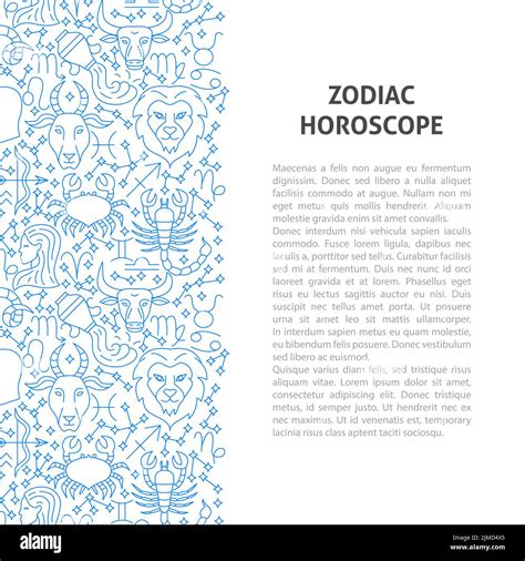 Zodiac Horoscope Line Pattern Concept Stock Vector Image And Art Alamy