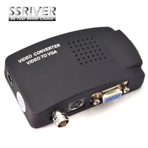 Ssriver Tv Bnc Composite S Video Vga In To Pc Vga Lcd Out Converter