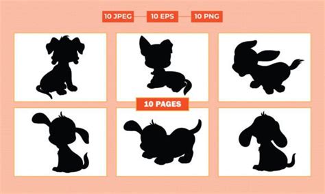 11 Dog Silhouette Set Designs & Graphics