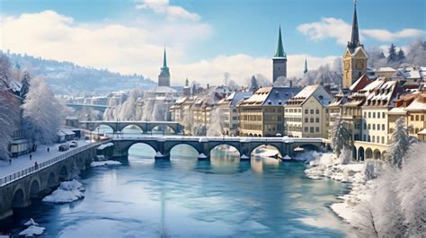 Premium AI Image | Bern in winter