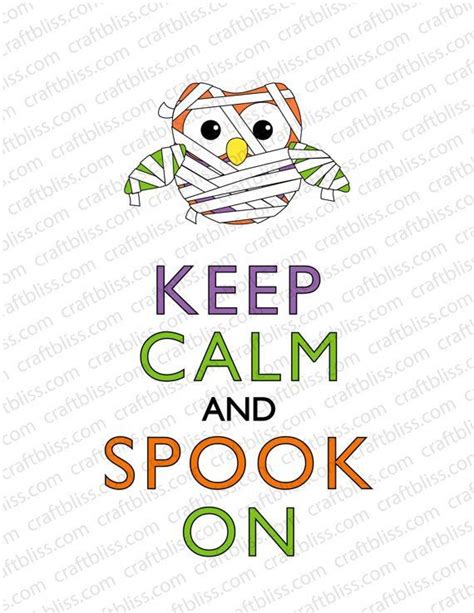 Keep Calm And Spook On Tjn Halloween Owl Keep Calm Quotes Owl