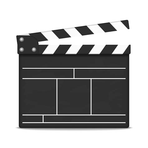 Premium Vector Clapper Board On White Background Vector Eps