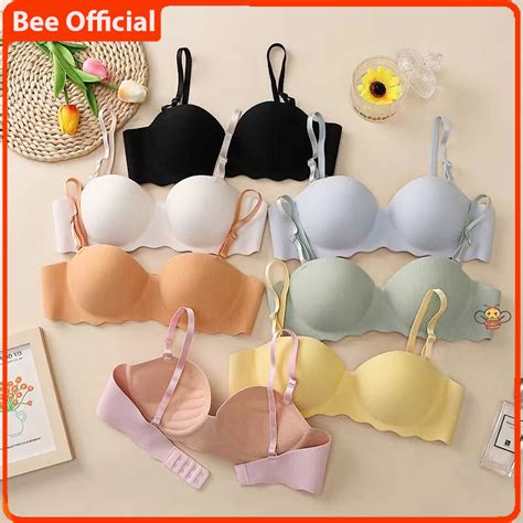 Jual Bee Bh Push Up Tanpa Kawat Pakaian Dalam Bra Wanita Motif Salur