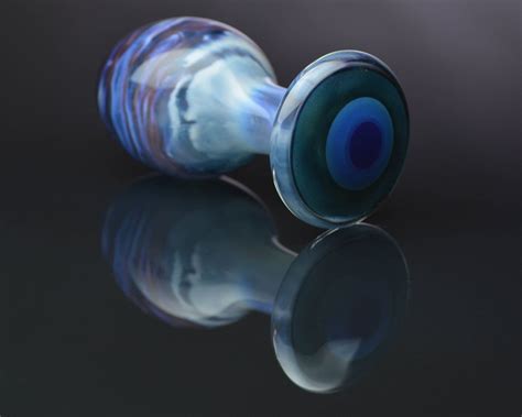 Glass Anal Plug Xl Galaxy Purple