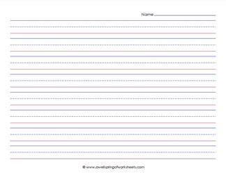 Lined Paper Landscape Printable PDF