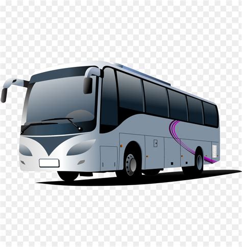 White Cartoon Illustration Bus PNG Transparent With Clear Background ID ...