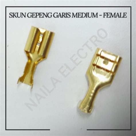 Jual 20 Pcs Skun Gepeng Medium Female Cewek Skun Kabel Motor Sekun