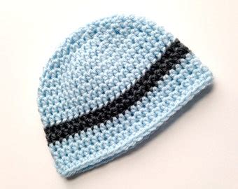 Boys crochet beanie, baby blue little boys hat, newborn crochet beanie ...