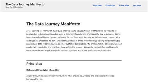 Why The Data Journey Manifesto Datakitchen