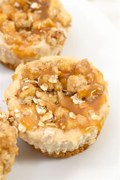 Mini Caramel Apple Crisp Cheesecakes An Organized Chaos