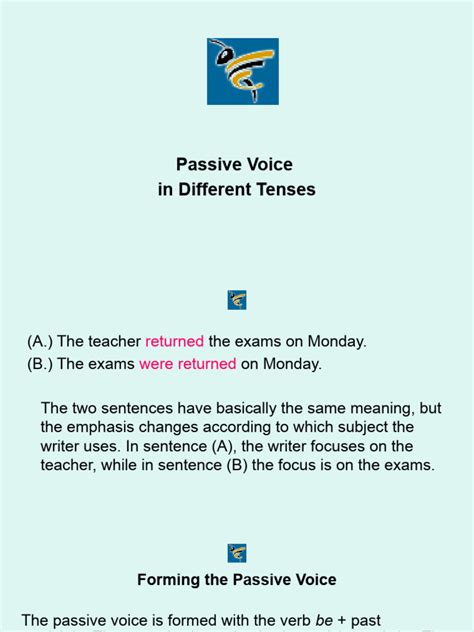 Passive Voice in Different Tenses | PDF | Verb | Linguistic Typology