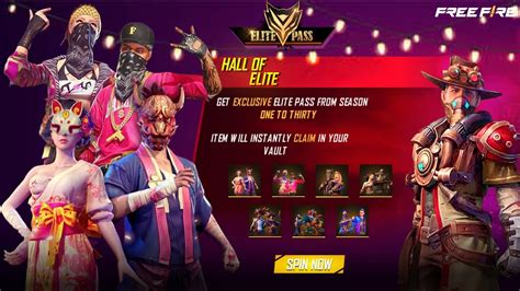 Hall Of Elite Event Date Old Elite Pass Return Freefire Purple